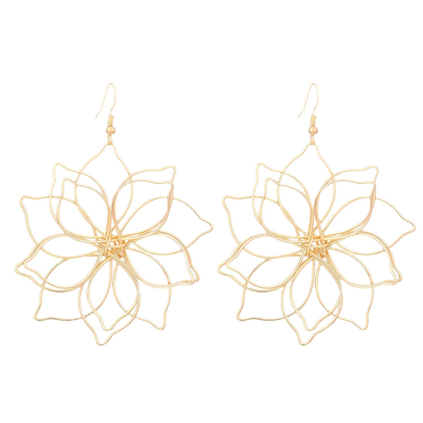 Multi-layer Woven Lotus Earrings