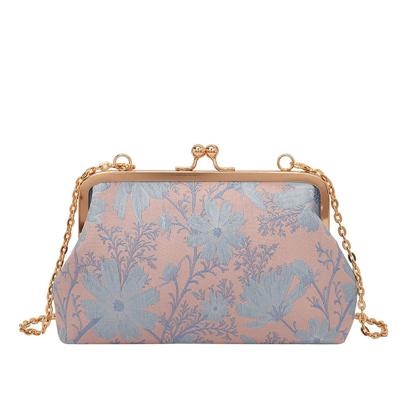 Shell Chain Flower Shoulder Bag