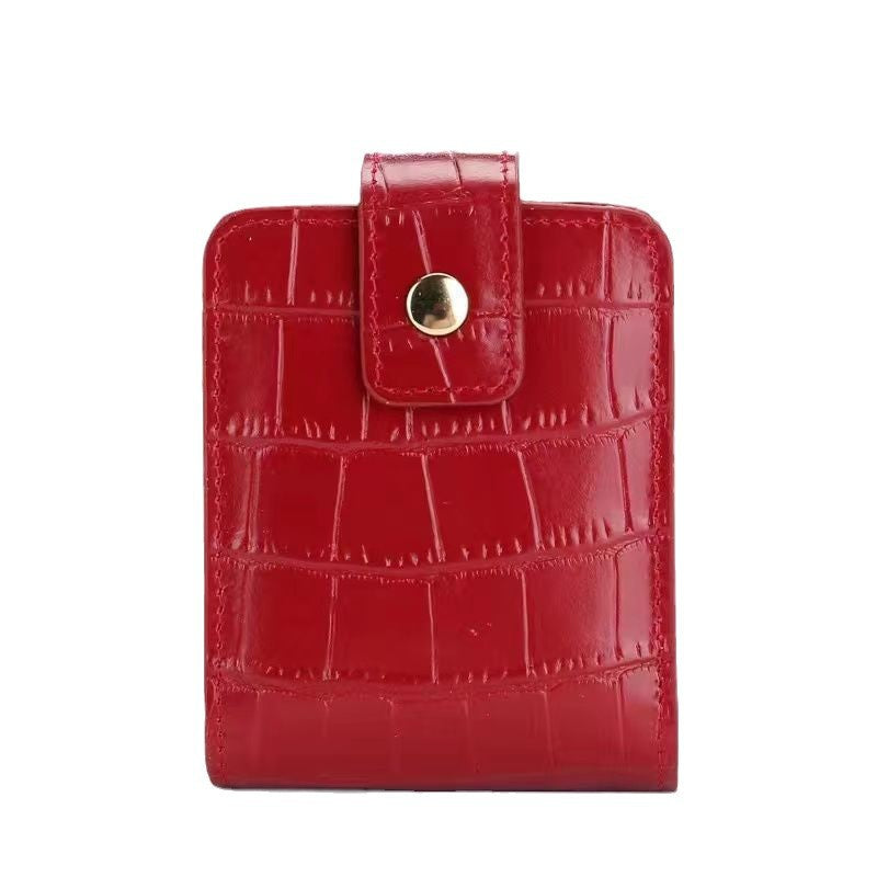 Pattern Fashion Model With Mirror Portable Portable Cosmetic Bag