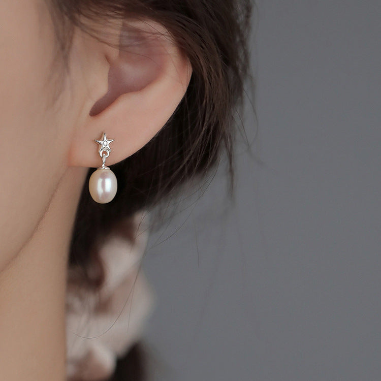 Star Pearl Ear Studs