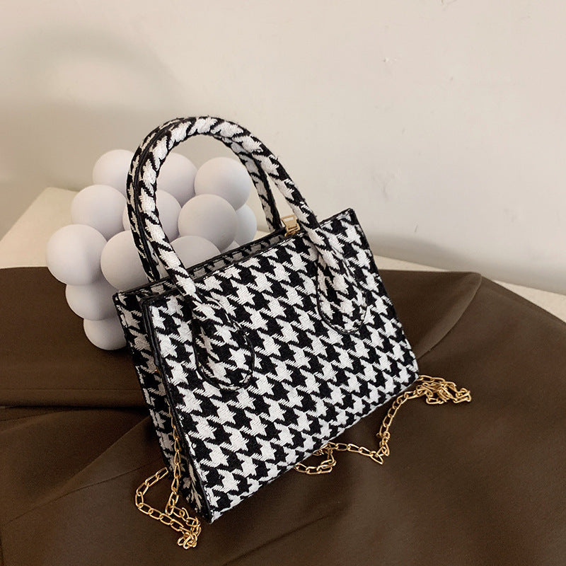 Handbags Houndstooth Chain Trendy One-shoulder Messenger Bag