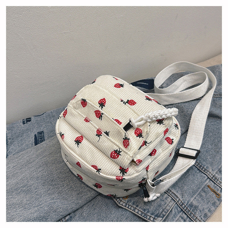 Women's Strawberry Printing Bag