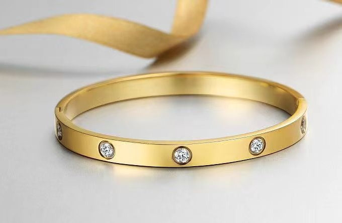 14K Gold Plated Bangle Bracelet