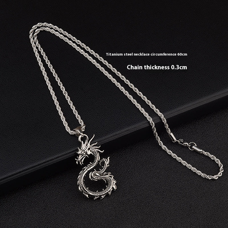 Claw-free Dragon Pendant Necklace