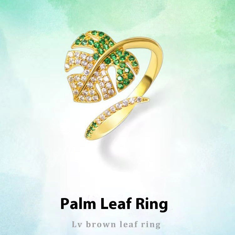 Leaf Plated 925 Silver Ring