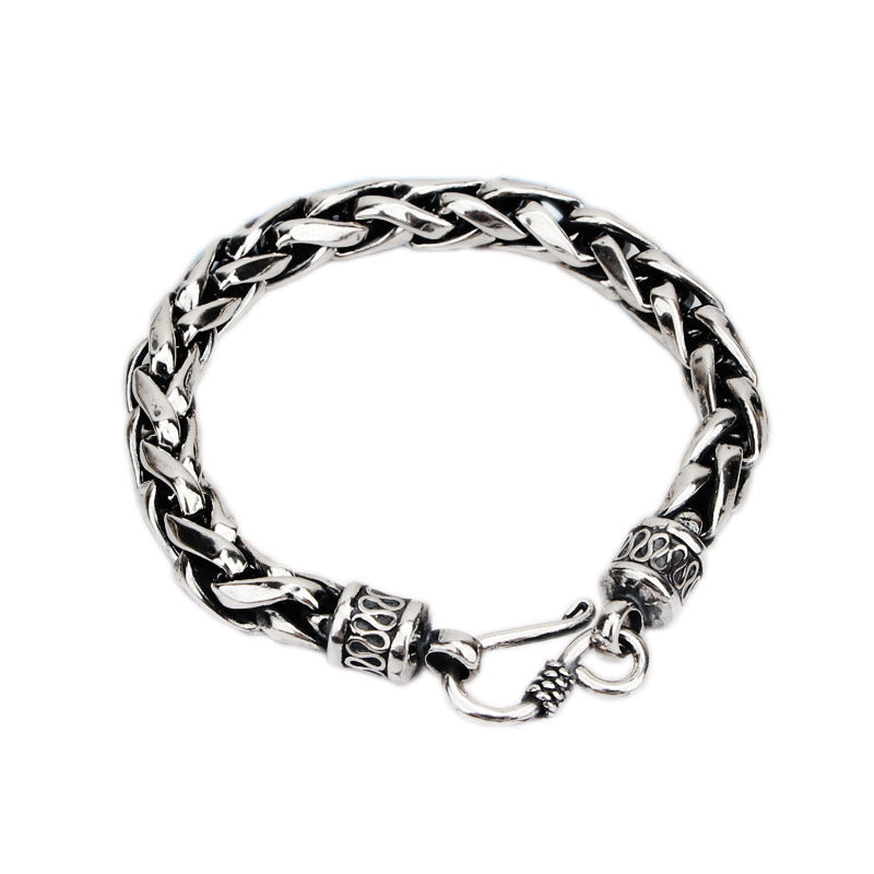 S925 Sterling Silver Retro Domineering Handcraft Bracelet