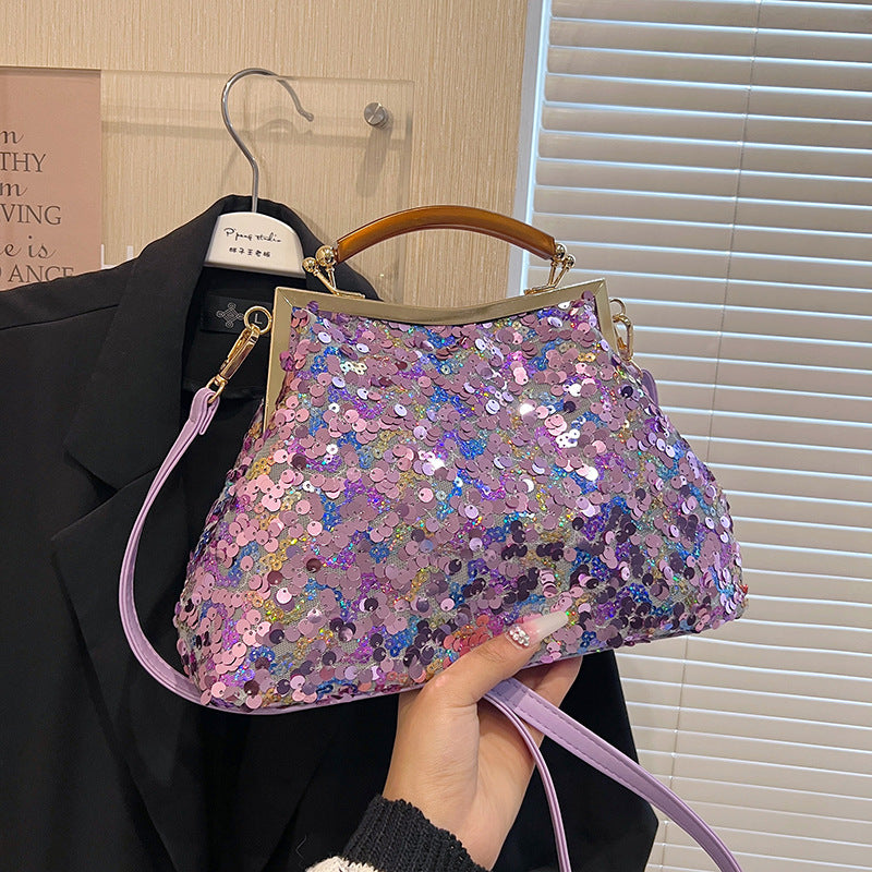 Women's Sequinned Shell Bag