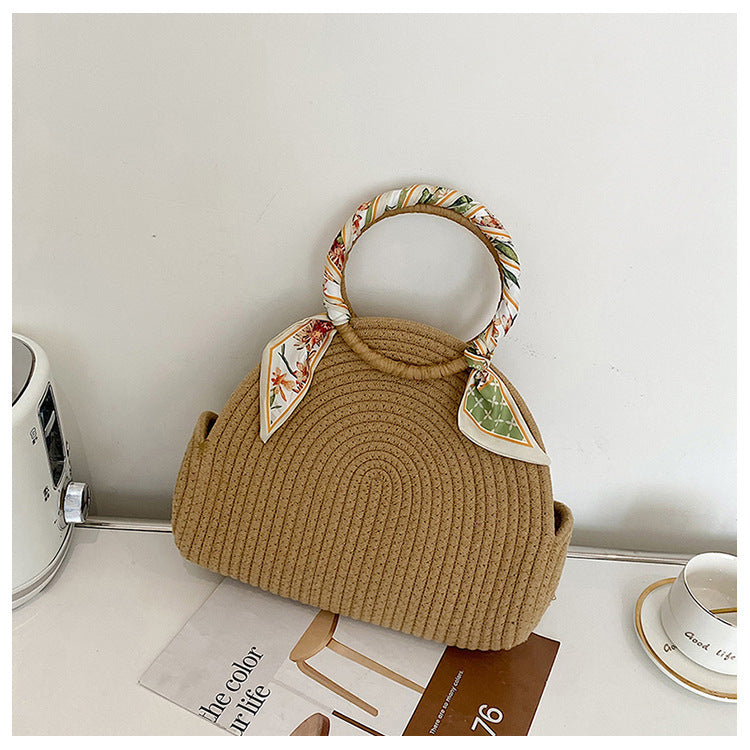 Women's Large-capacity Bucket Style Woven Bag