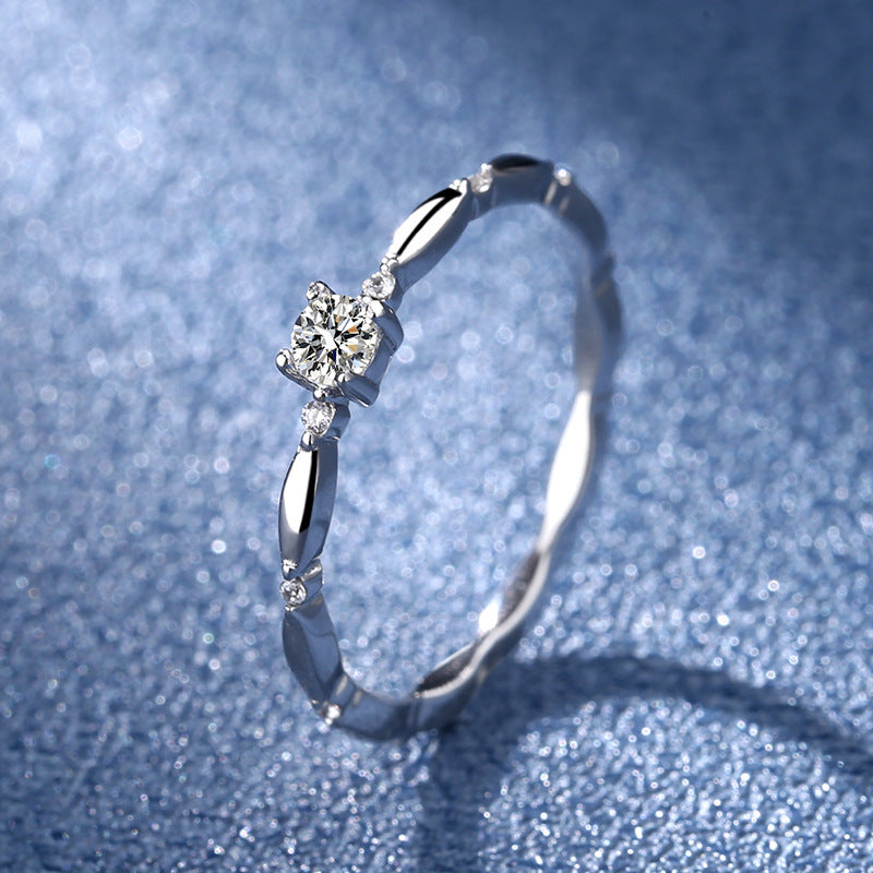 Moissanite Diamond Wedding Ring S925