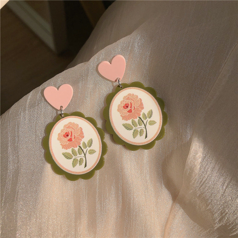 Vintage Rose Earrings