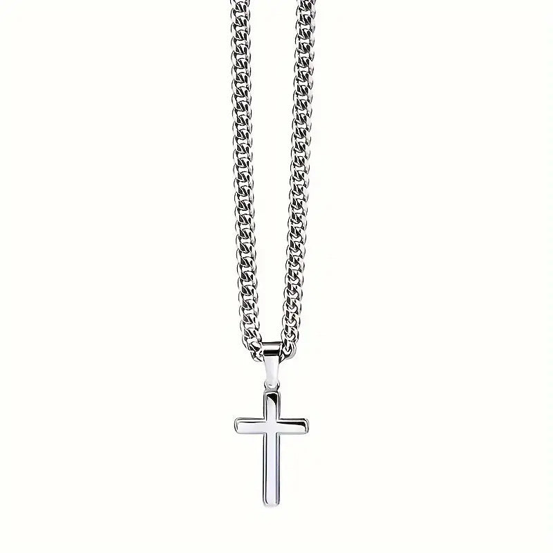 Popular New To My Man Glossy Cross Pendant Necklace