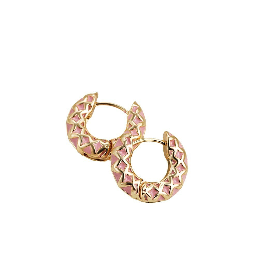 Cute Multi color hoop Earrings