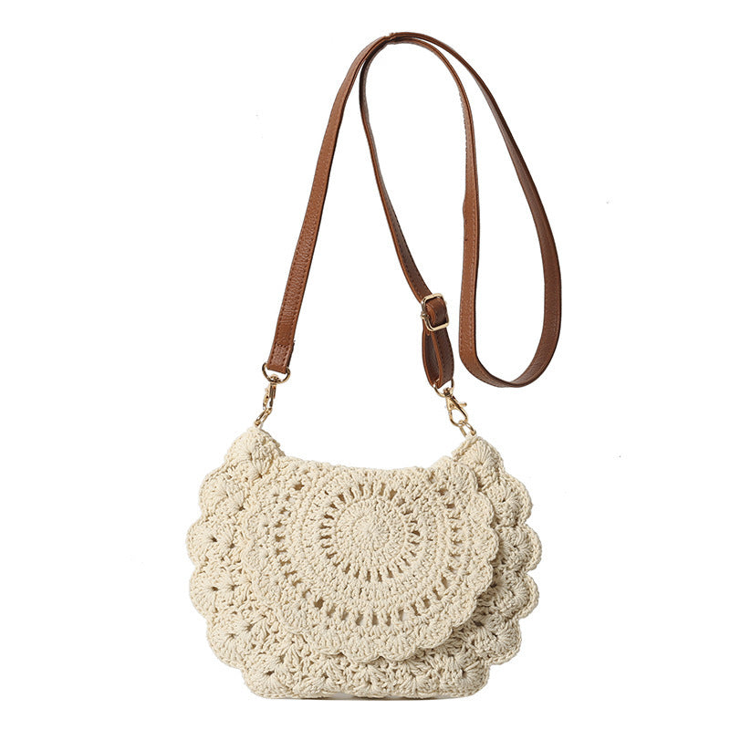 Lace Crossbody Cotton Thread Woven Bag