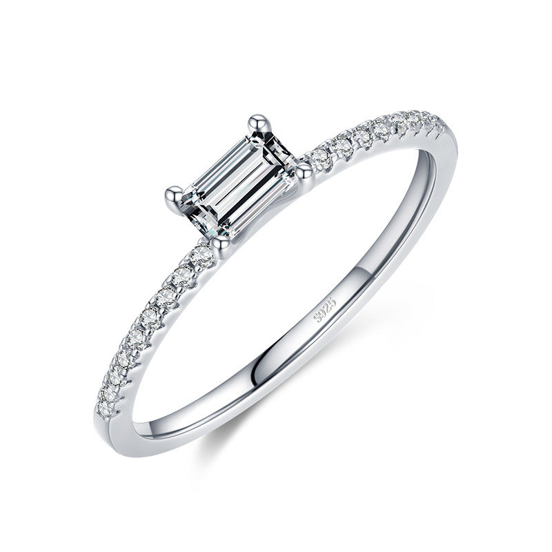 S925 Sterling Silver Trendy Micro-Inlaid Ring