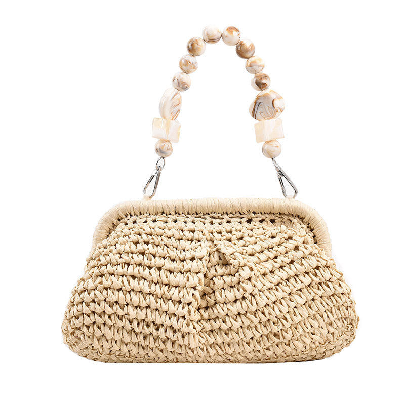 Woven Grass Female Versatile Handbag