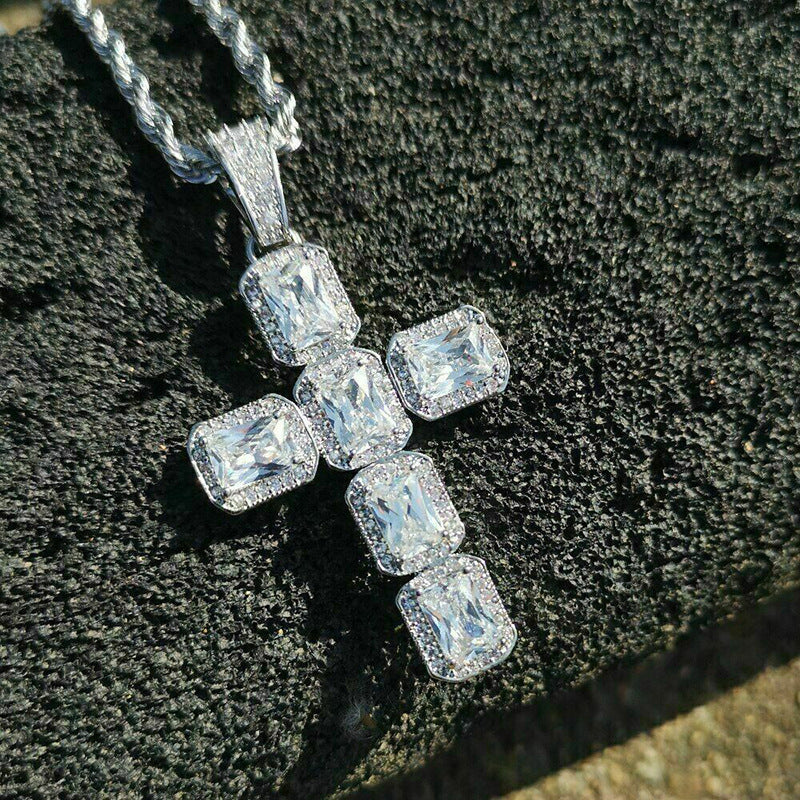 Hip Hop Luxury Square Pendant Necklace