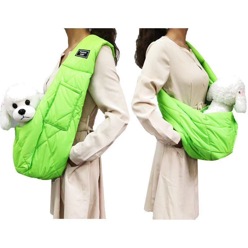 Winter Pet Bag Cold-proof Crossbody Down Warm Backpack