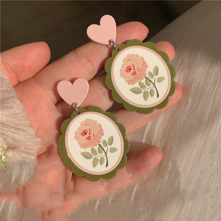 Vintage Rose Earrings