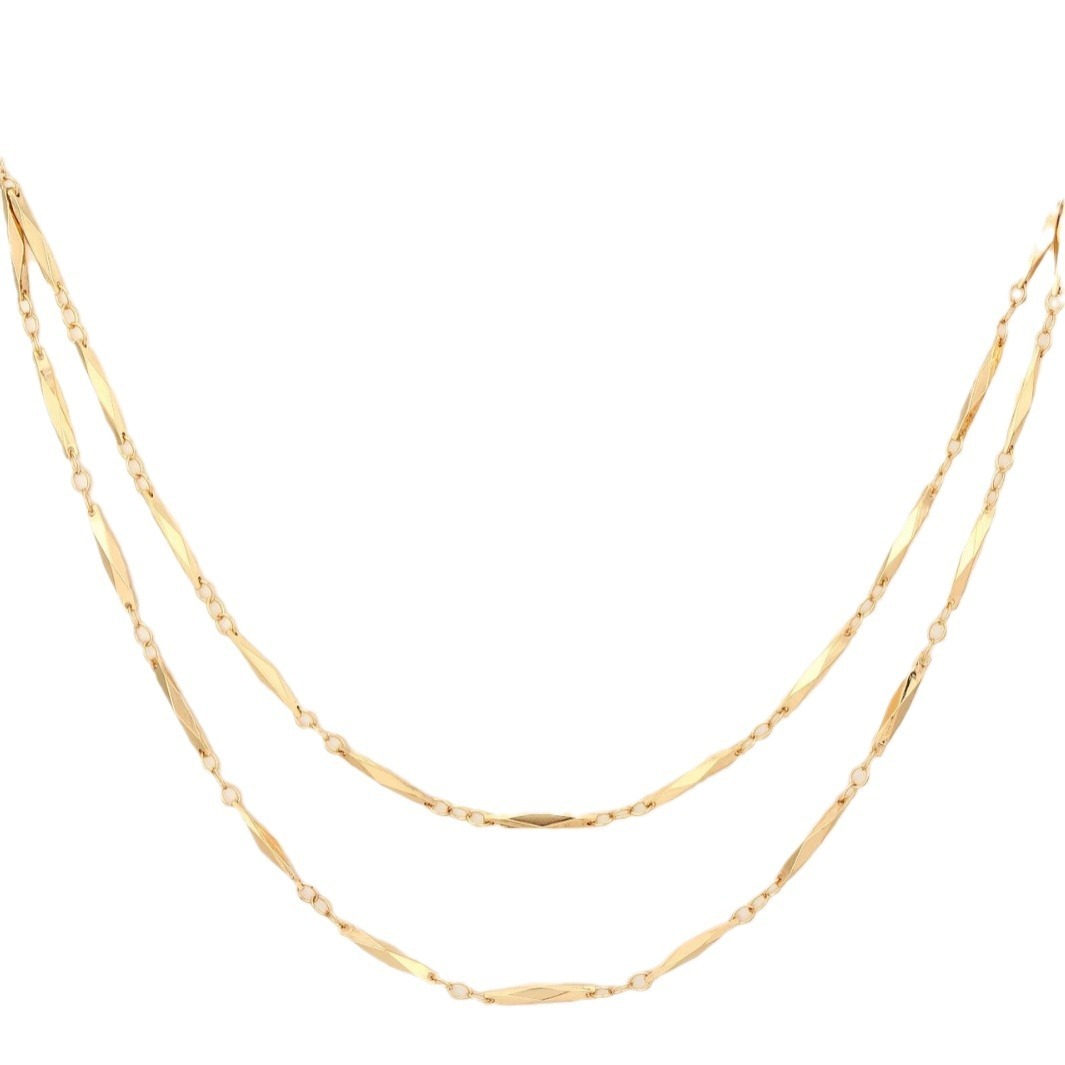 Women's Diamond Melon Seeds Chain Necklace