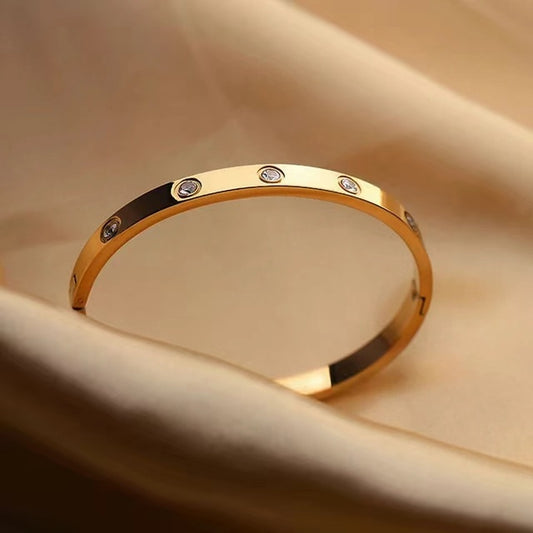 14K Gold Plated Bangle Bracelet