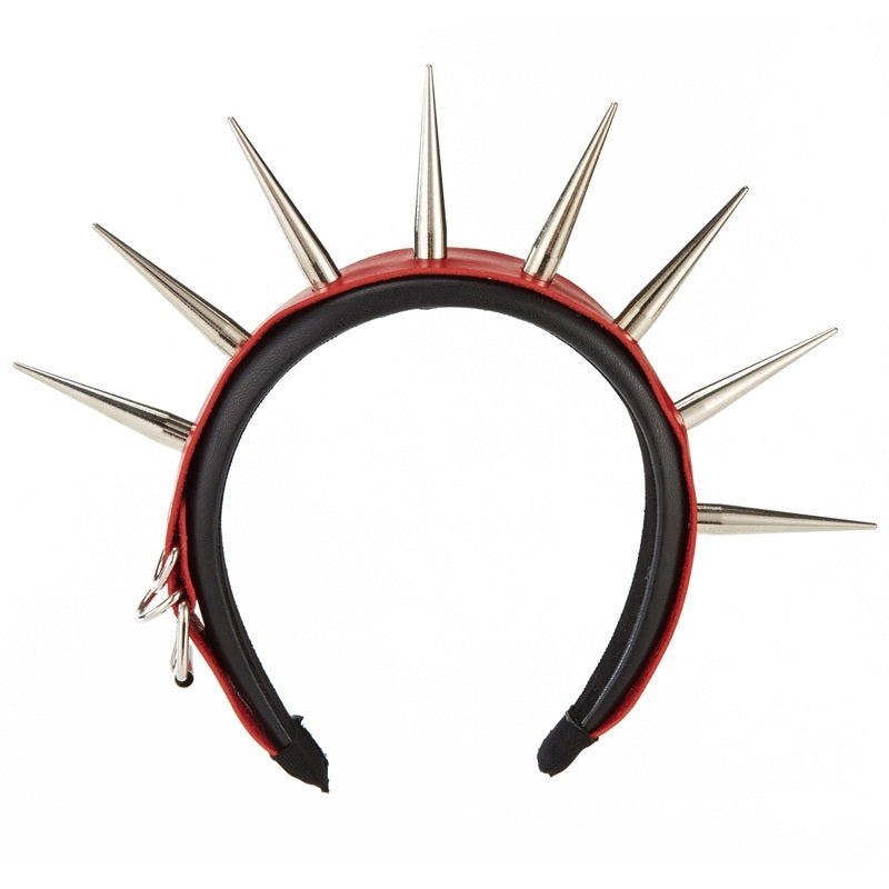 Handmade Rivet Leather Ring Punk Nail Headband