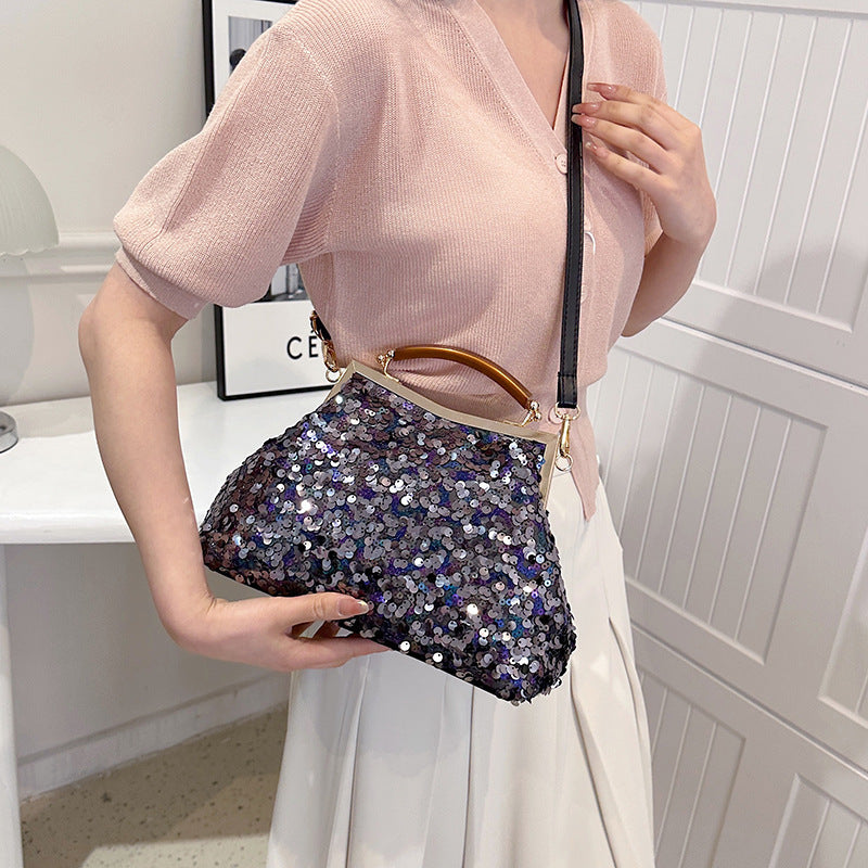 Women's Sequinned Shell Bag