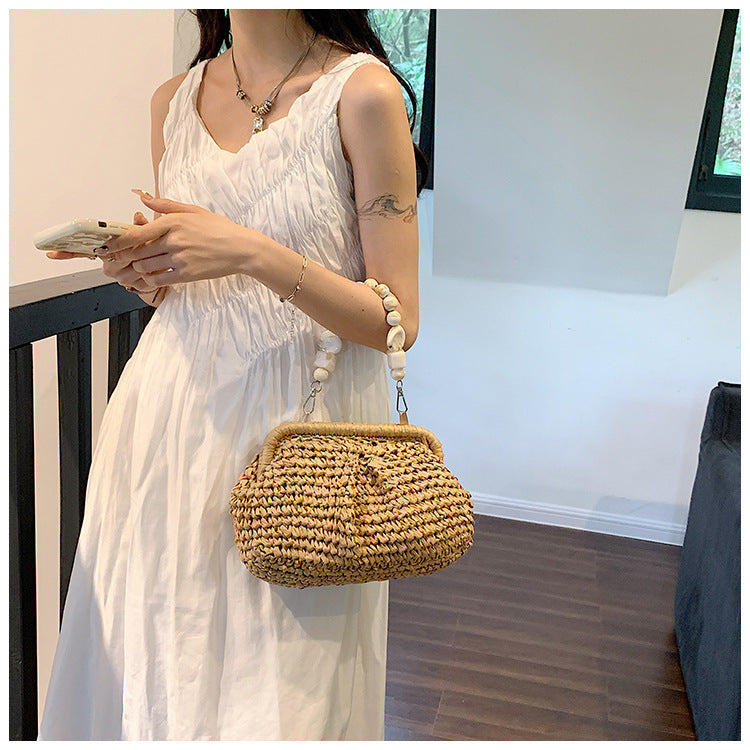 Woven Grass Female Versatile Handbag