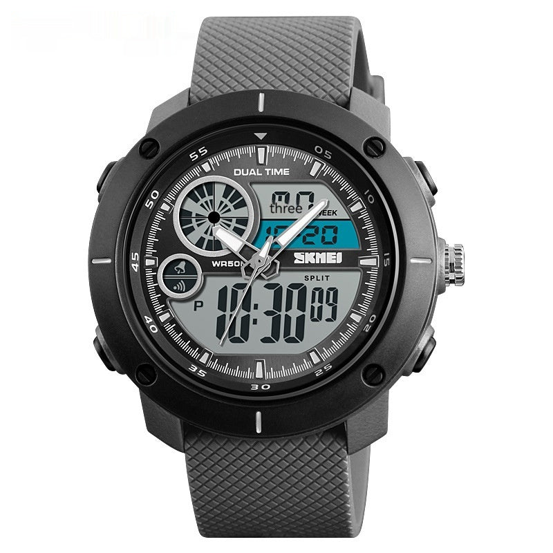 Waterproof Double Display Sports Chronograph Electronic Watch