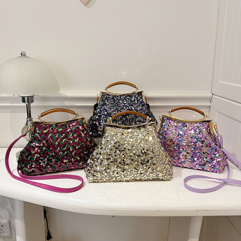 Women's Sequinned Shell Bag