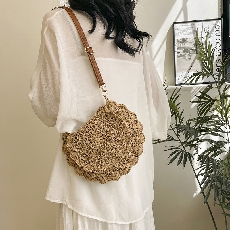 Lace Crossbody Cotton Thread Woven Bag