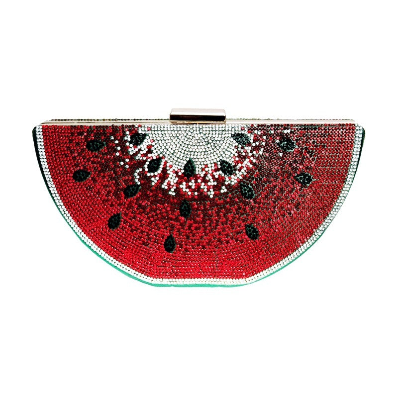 Watermelon Diamond Clutch Handbag