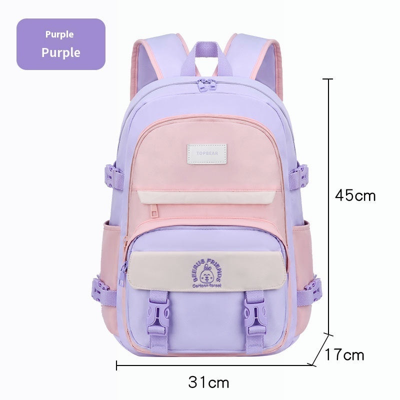 Lightweight And Large Capacity Burden Reduction All-match Candy Style Good-looking Backpack