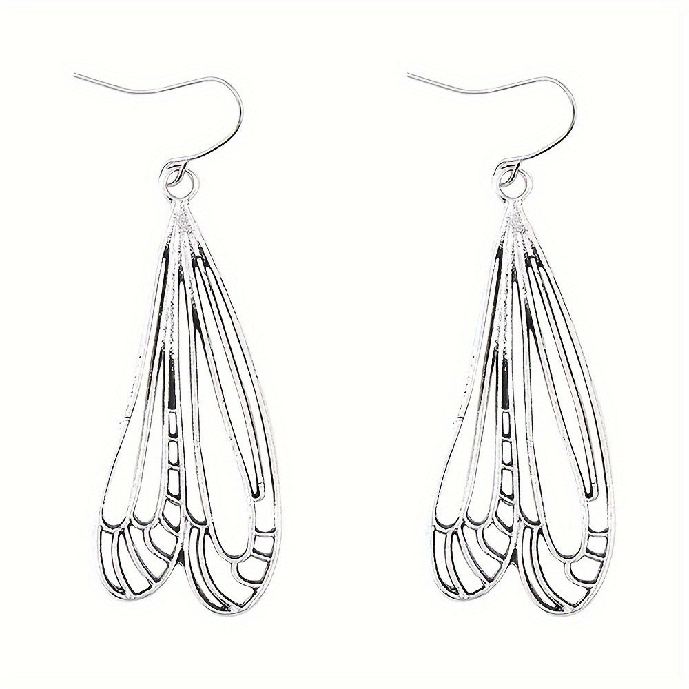 Bohemian Hollow Wing Shape Pendant Earrings