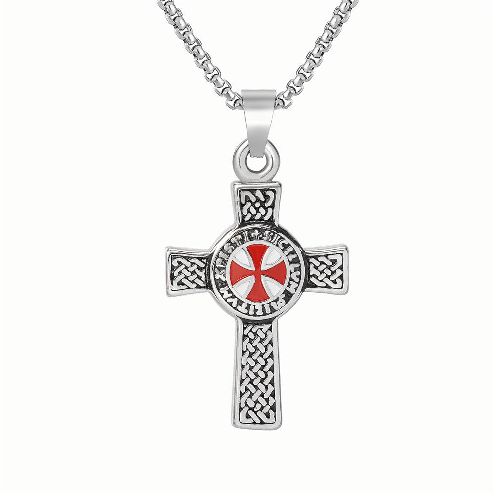 Men's Cross Zinc Alloy Pendant Necklace