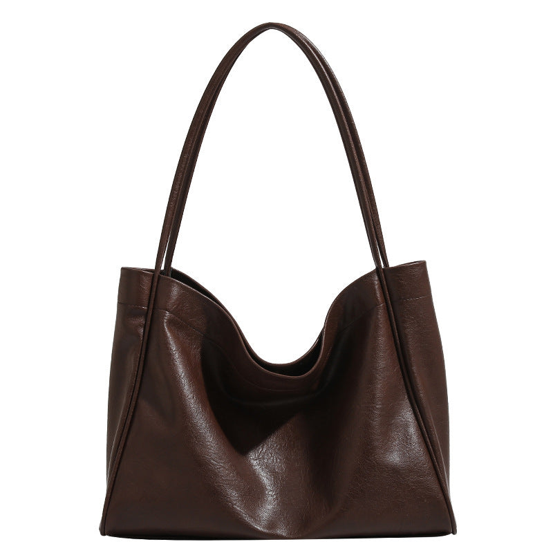 Casual Soft Leather Women's Retro Style Commuter Shoulder Bag