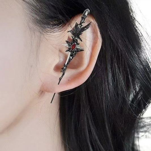 Thorn Series Dark Crow Ear Hanging Fashion