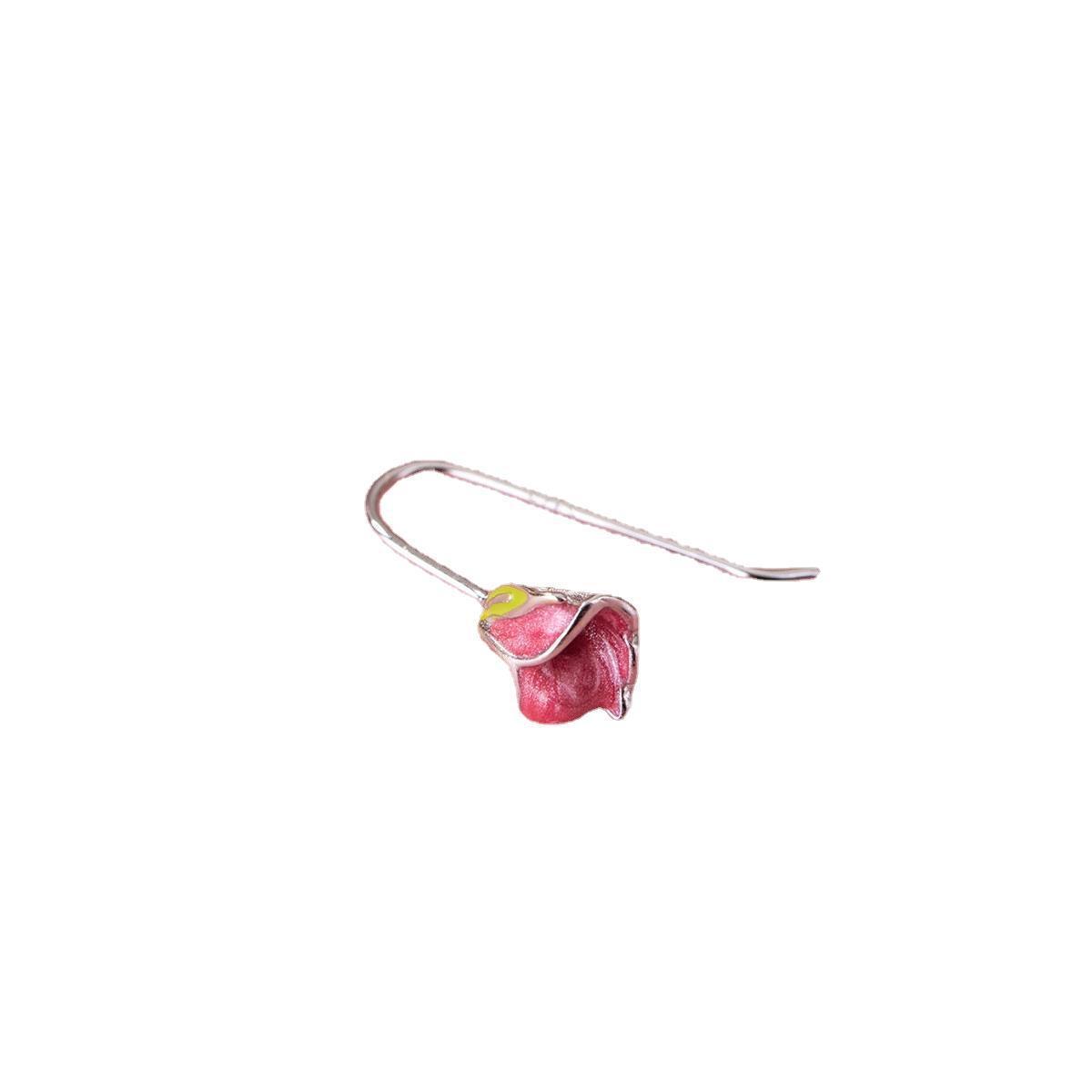 Gentle Drip Glazed Blooming Epoxy Tulip Earrings