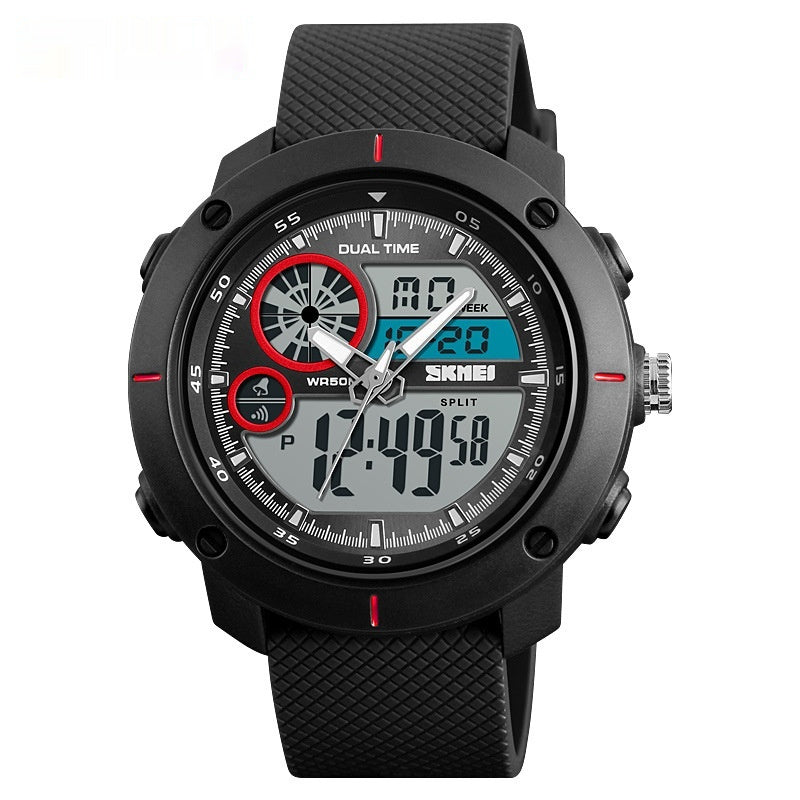 Waterproof Double Display Sports Chronograph Electronic Watch