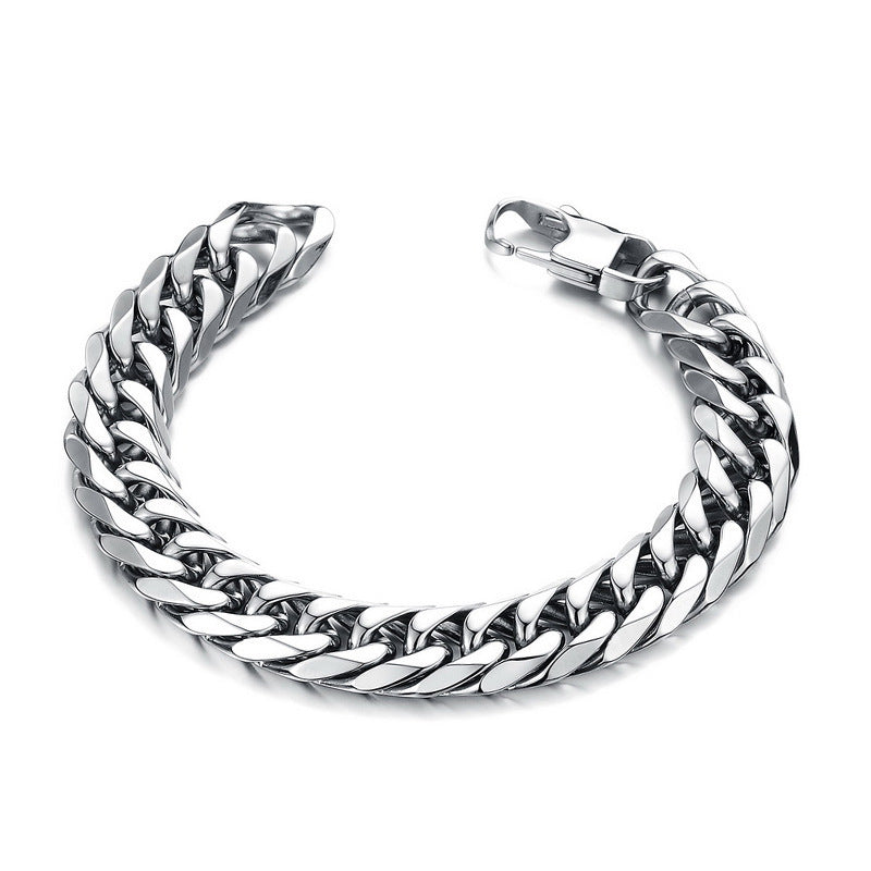 Cuban Link Chain Titanium Steel Bracelet Men