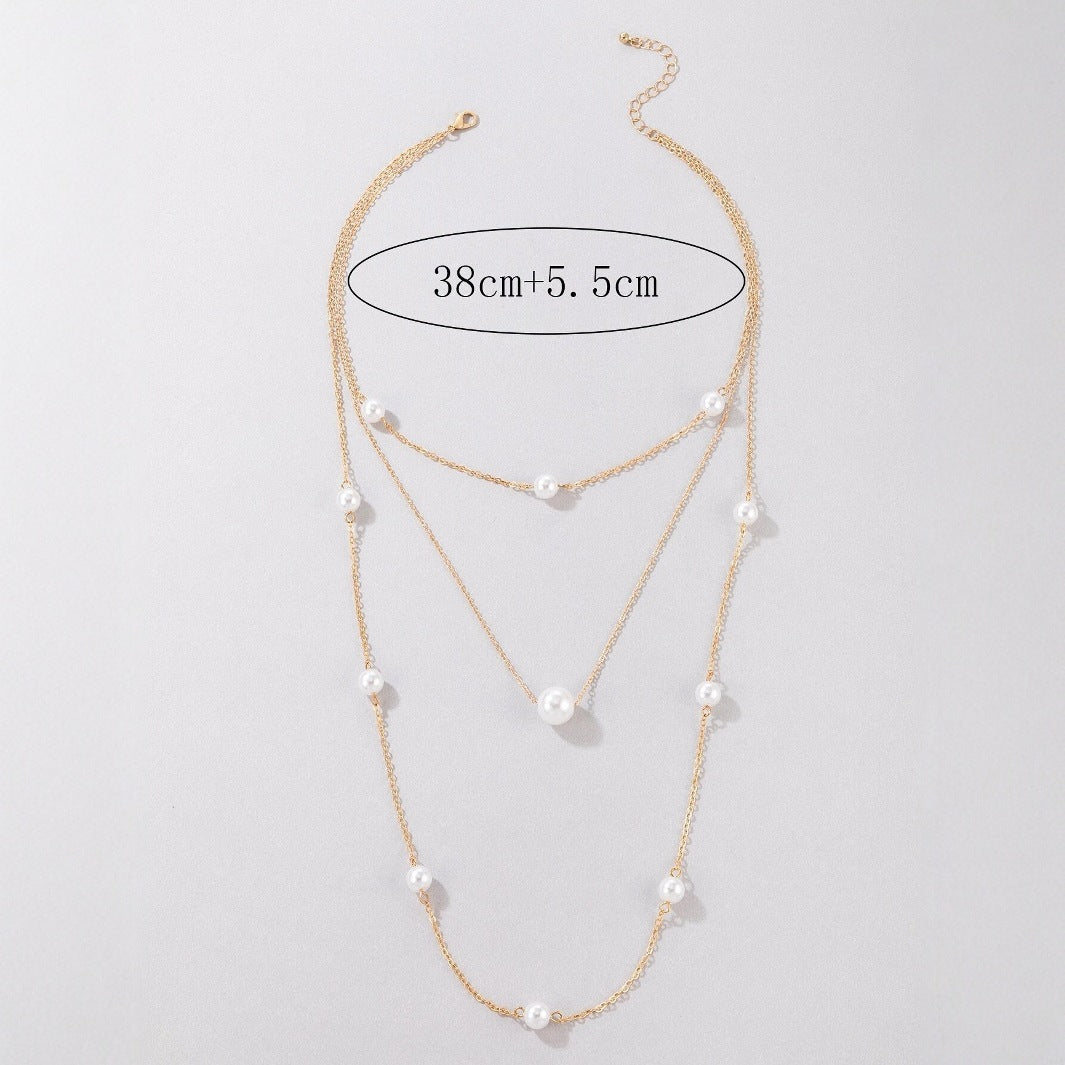 Pearl Long Multi-layer Necklace