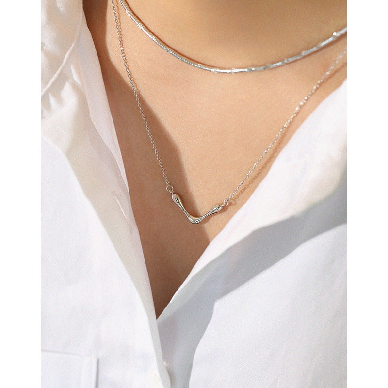 382 Korean Style S925 Sterling Silver Necklace