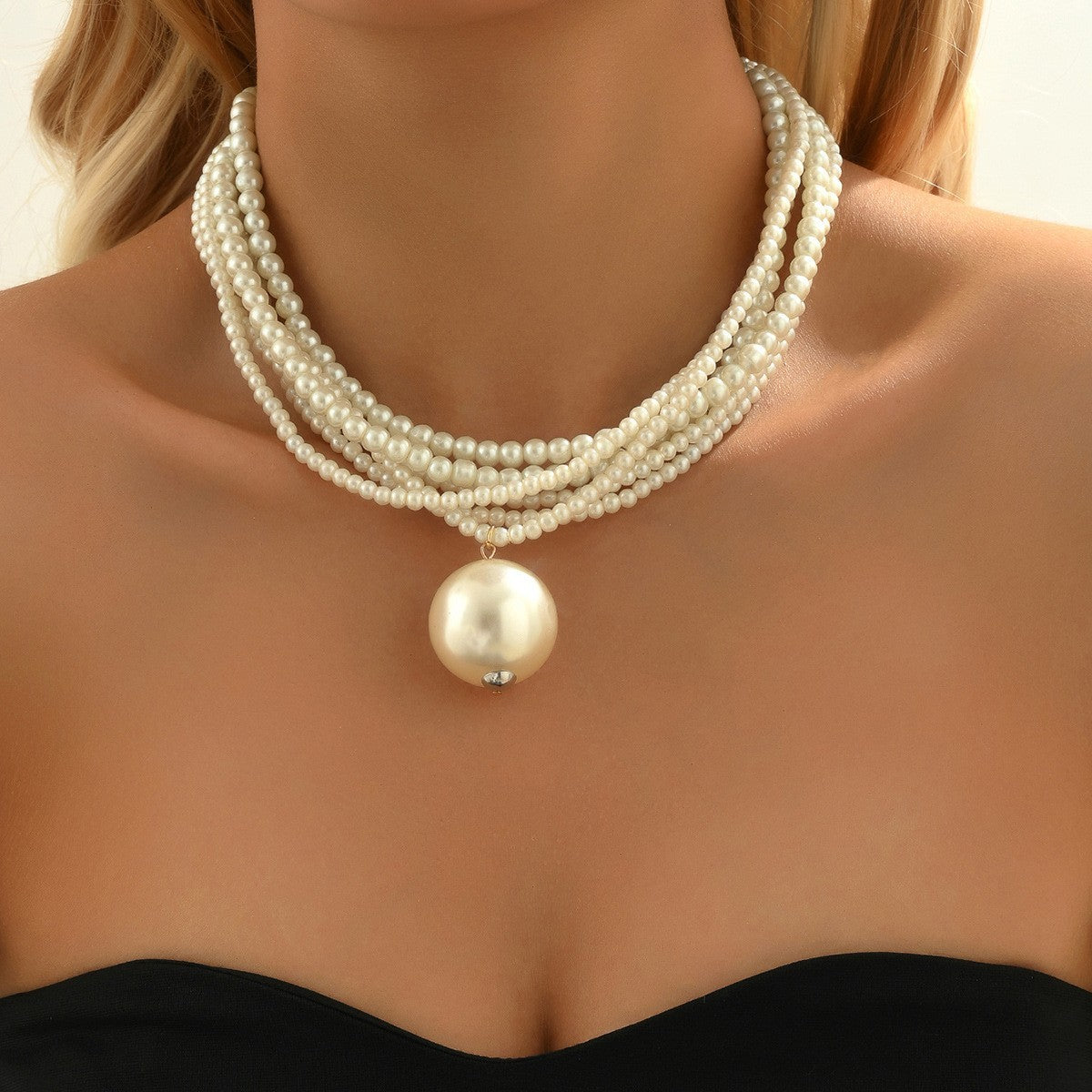 Fashion Multi-layer Large Pearl Necklace