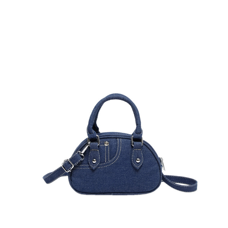 Denim Small Square Messenger Bag