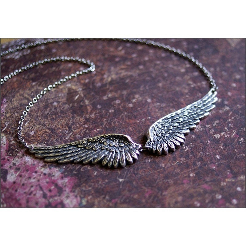 Alloy Angel Wings Pendant Necklace