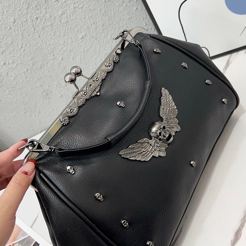 Solid Color Wings Retro Messenger Bag For Women