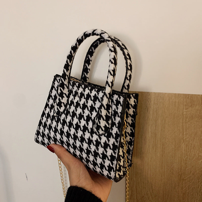 Handbags Houndstooth Chain Trendy One-shoulder Messenger Bag