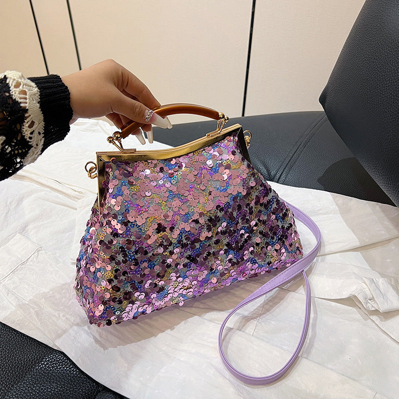 Women's Sequinned Shell Bag