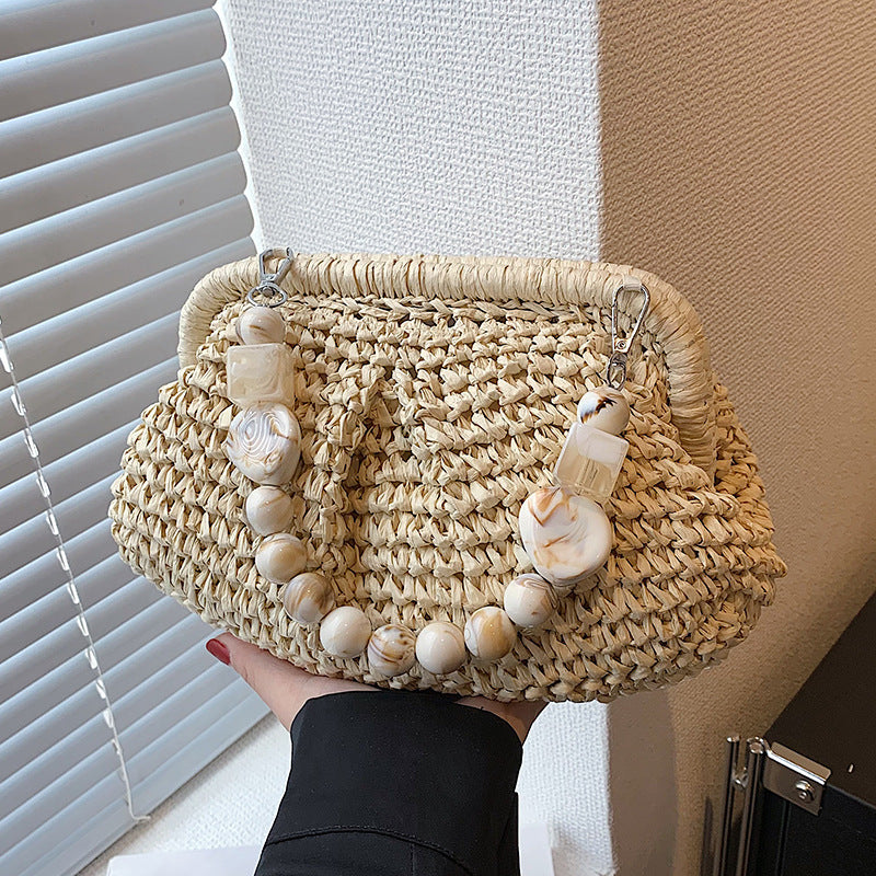 Woven Grass Female Versatile Handbag