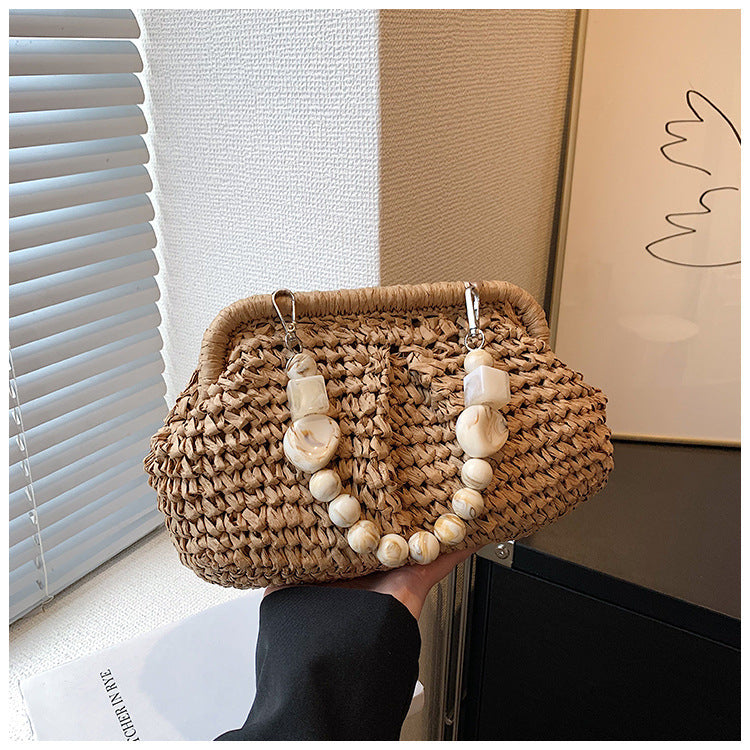 Woven Grass Female Versatile Handbag