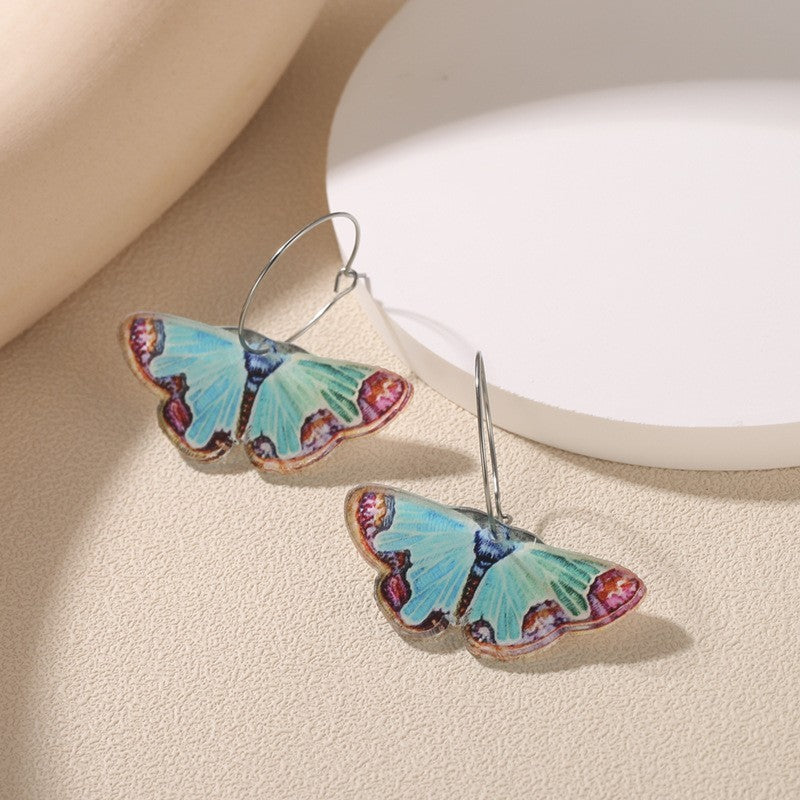 Simple Acrylic Simulated Butterfly Earrings